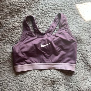 Purple Nike sports bra